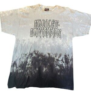 Harley Davidson Kauai Hawaii T Shirt Men XL Tie Dye Fade Biker Graphic 23x32